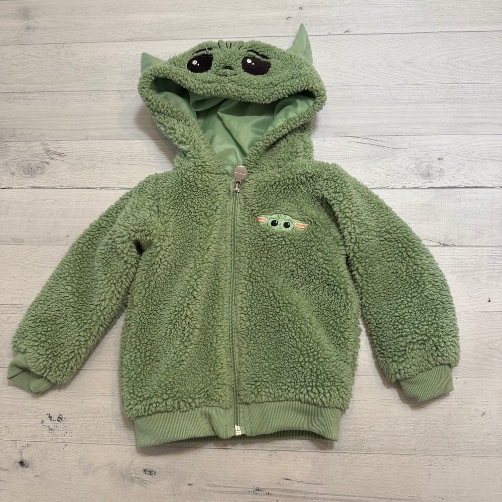 GAP Star Wars Baby Yoda Baby toddler Sherpa Hoodie 2T